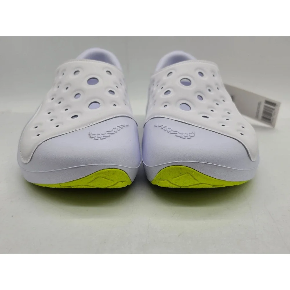 Nike Aqua Swoosh GS White Pure Platinum Volt Kids Water Sandals Shoes FV6363-100